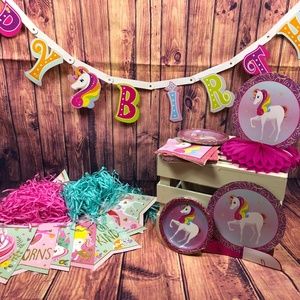 Unicorn Birthday Party Decorations Bundle